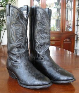 Larry Mahan Cowboy Boots Mens Size 10 XE Black