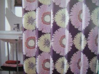 West St Sunflower Fabric Shower Curtain Purple Lime