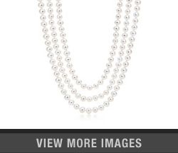 Set of Tiffany Pearls Cultured Freshwater Pearl Necklace 96 Long