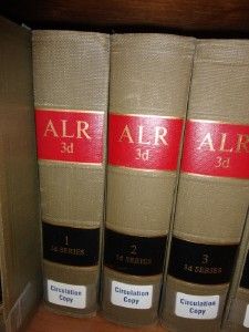 Law Reports Annotated 3D ALR Volumes Vol. 1 100 Legal Book Library 3