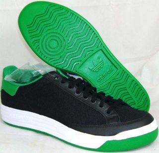 Mens Sz 12 Black Green Rod Laver Tennis Shoes Retro G24899