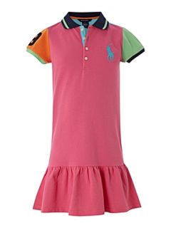 Polo Ralph Lauren Girl`s pieced frill polo dress Pink   
