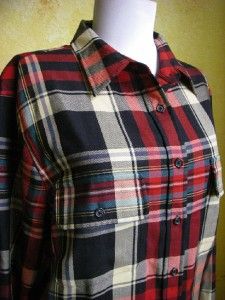 Lauren Ralph Lauren Ladies Plaid Button Front Blouse Shirt Plus Size