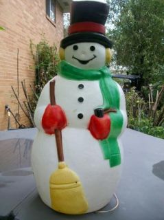 Vintage Empire Plastic Snowman Christmas Yard Decor Blowmold Light