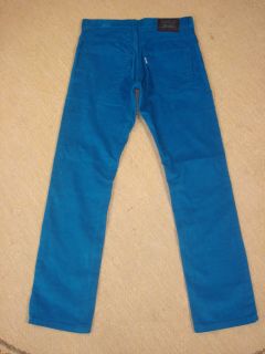 Levis 511 Skinny Leg Turquoise Corduroy Pants Size 16 16R 28x28