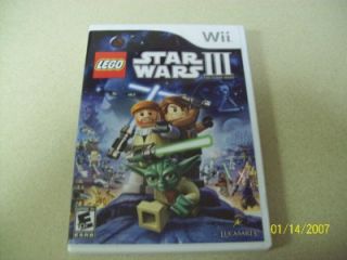 Lego Star Wars III The Clone Wars Wii 2011 Complete Mint 
