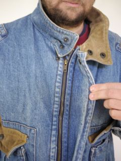 Vintage 1980s Levis Suede Lined Denim Faux Shearling Flannel Jean
