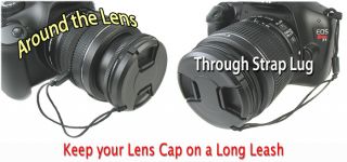 55mm Squeeze Cap Lens Cover with Leash for Sony Alpha Lens
