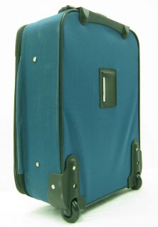 Leisure Rolling Expandable Luggage Turquoise Suitcase