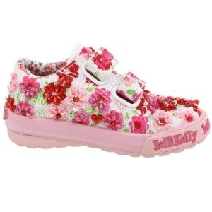 Lelli Kelly Primula Pink Red White Shoe Floral Sneakers