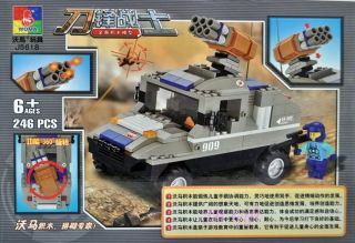Army Armored Hummer Gun Truck Building Block Fit Lego