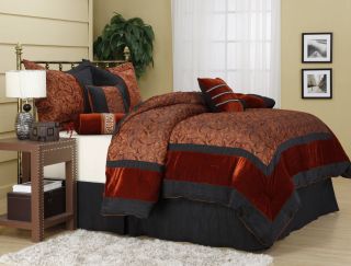 Lenore 7 Piece Comforter Set Bed in Bag Brand New Queen