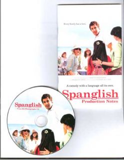 Spanglish 2004 CD Press Kit Adam Sandler Tea Leoni