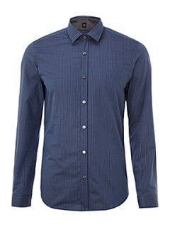 Hugo Boss Lerenzo tonal striped shirt Blue   