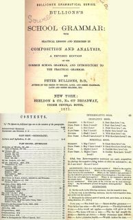 School Book 1871 Grammar Composition Writing Letters Original
