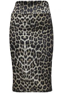 Knee Length Tiger Leopard Animal Print Pencil Skirt 6 8 10 12