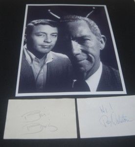 Ray Walston Bill Bixby Signed Cards Great My Favorite Martian Print