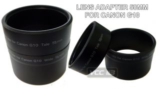 58mm Metal Lens Adapter Tube for Canon G12 La DC58K