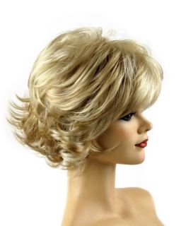 Extra Short Shaggy Flip Wig Blonde HL Mix H24 613 Leslie S