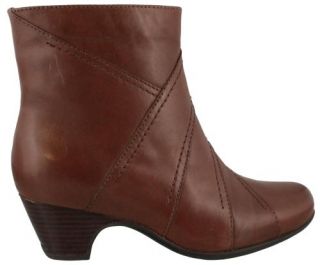 Clarks Artisan Leyden Candle Short Leather Womens Boots Dress Mid Heel