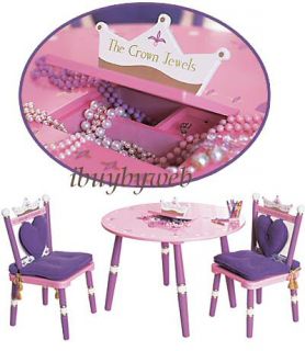 Levels of Discovery Kids Pink Purple Always A Princess Table 2 Chairs