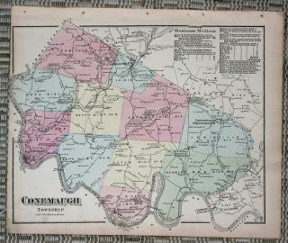 1871 Map Conemaugh Township Indiana County PA