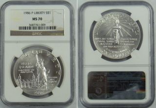 1986 P NGC MS70 Liberty Silver Dollar Coin