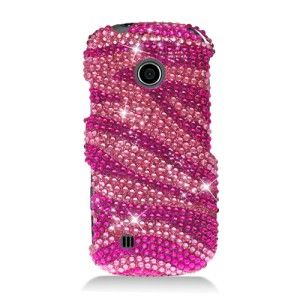 Touch Pink Zebra Diamond Crystal Bling Case Mobile Phone Cover