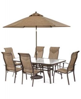 Oasis Outdoor Patio Furniture, 10 Piece Set (72 x 42 Dining Table, 6