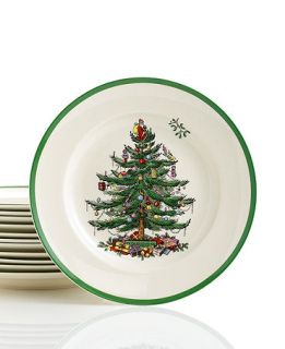 Spode Dinnerware, Set of 12 Christmas Tree Dinner Plates   Serveware
