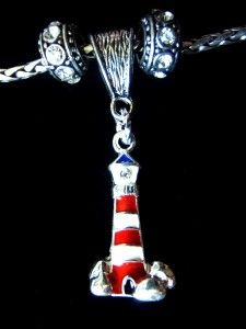 Lighthouse Charm & Bead Set w/Crystal Beacon & a Brighton Jewelry Tin