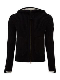 Armani Jeans Chunky knit zip up hoody Black   