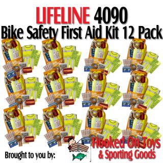 Lifeline 4090 12pk Bike Safety First Aid Kit 17pc High Visibility Road