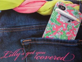 LILLY PULITZER IPhone 4 / 4S MAY FLOWERS Cell Phone Cover Case w/ 2