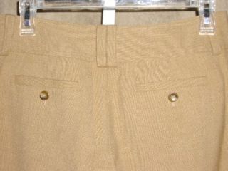 Ann Taylor Lindsay Curvy Womens Size 4 Lt Brown Tan Dress Pants