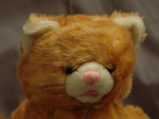 Lifelike Animal Alley Orange Tiger Tabby Cat Striped Puppet Plush Toy