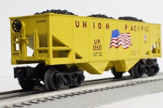 Lionel Union Pacific Coal Hopper 6 26425 Flag Up Train Car O Gauge 6