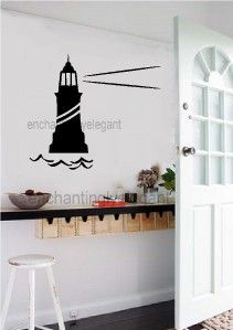 Lighthouse Vinyl Decal Wall Sticker Beach Ocean Decor Office Living