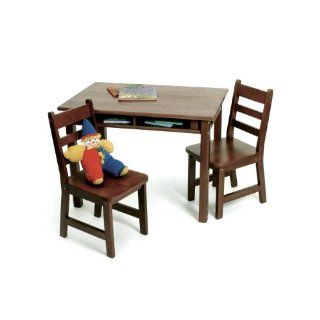 Lipper International 534W Childs Rectangular Table and 2 Chair Set