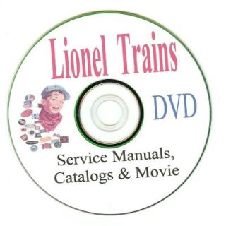 LIONEL Train Service Repair + Parts Manuals DVD All New For The 2012