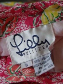 Vintage Lilly Pulitzer 6 Lined Shorts Tie Belt Mint