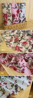 Cotton Ripple Garden Floral Flowers Fabric Upholstery