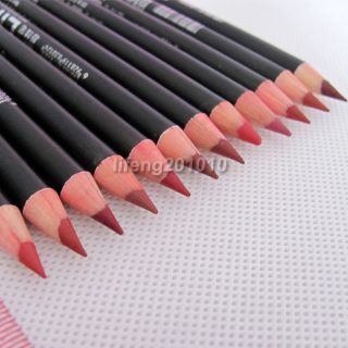 Professional 12 color Lipliner Waterproof Lip Liner Pencil 15.5CM New