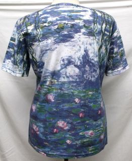 Claude Monet Water Lily Art Women T Shirt Top SS2145 XL