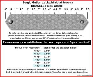 Sergio Gutierrez Liquid Metal Bracelet B26 Wide 2 3 4