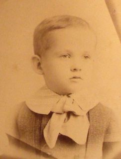 Photo Young Boy Memorial Scroll Wiggins Cedar Rapids Iowa 1890s