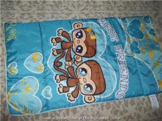 The Littlest Pet Shop MONKEY Sleeping Bag {Unzips to Blanket/Comforter