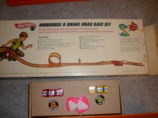 1969 Hot Wheels Redline Mongoose and Snake Drag Race Set Near Mint