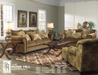 Furniture 7901 3 Piece Sofa, Loveseat and Accent Chair Living Room Set
