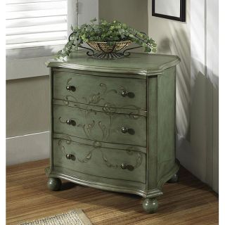Hand Painted Distressed Aqua Blue Accent Chest